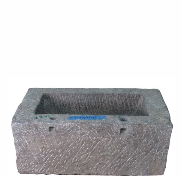 36" Inch Long Hand Chiseled Stone Trough 31 - Dyag East
