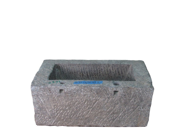 36" Inch Long Hand Chiseled Stone Trough 31 - Dyag East