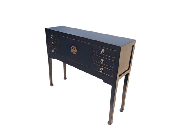 37" Long Antique Multi-Storage Console Table - Dyag East