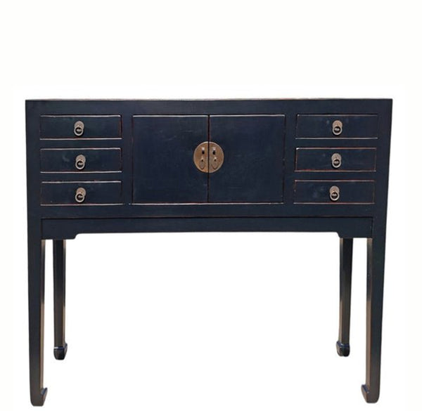 37" Long Black Multi-Storage Console Table - Dyag East