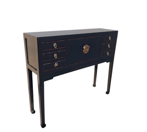 37" Long Black Multi-Storage Console Table - Dyag East