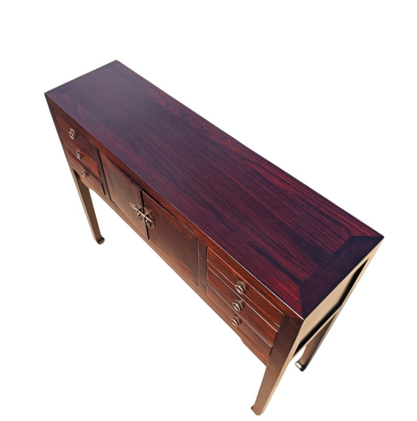 37" Long Reddish Brown Multi-Storage Console Table - Dyag East