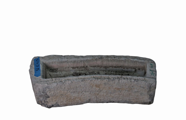42" Inch Long Hand Chiseled Stone Trough 19 - Dyag East