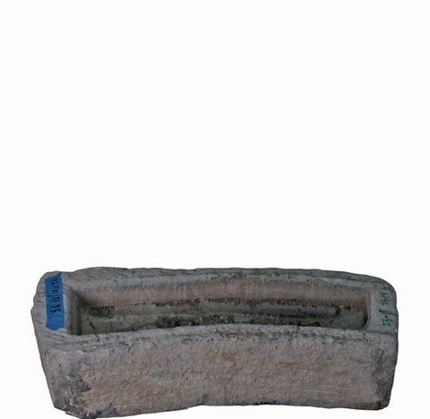42" Inch Long Hand Chiseled Stone Trough 19 - Dyag East