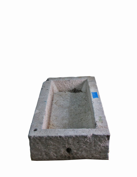 45" Inch Long Hand Chiseled Stone Trough 14 - Dyag East