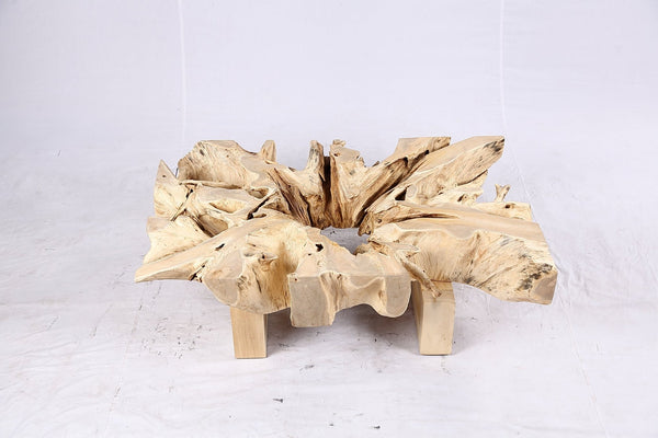 48” Inch Rectangular Sculptured Teak Root Coffee Table 243B - Dyag East