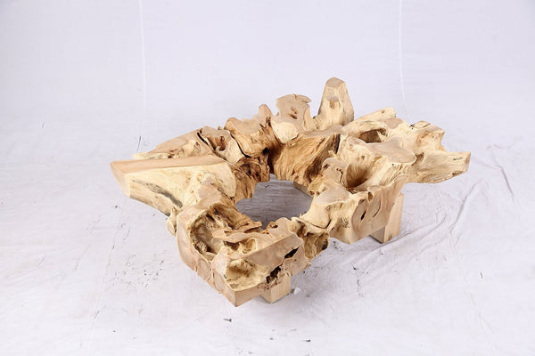 48” Inch Rectangular Sculptured Teak Root Coffee Table 244B - Dyag East
