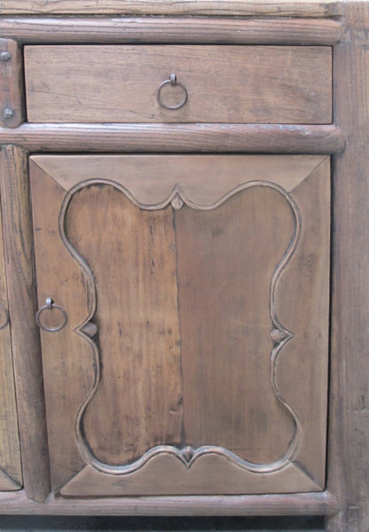 5 Drawer 28 Inch Tall Antique Elm Sideboard - Dyag East