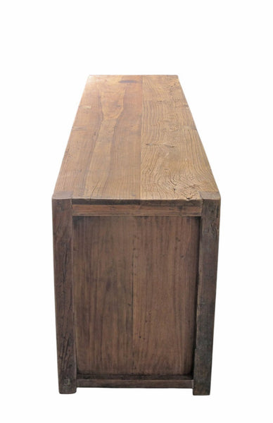 5 Drawer 28 Inch Tall Antique Elm Sideboard - Dyag East