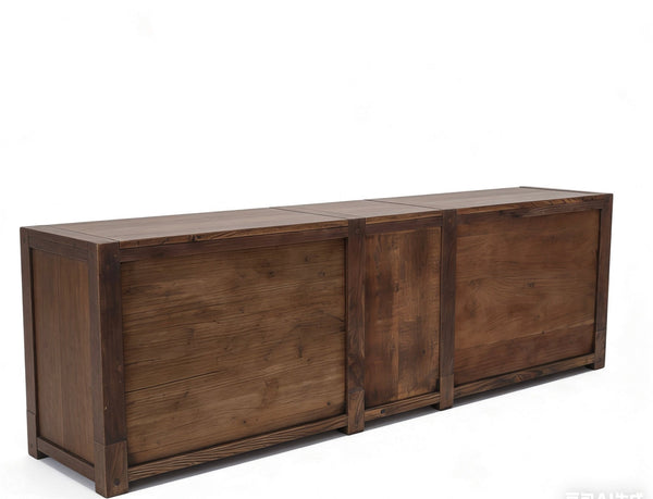 5 Drawer 28 Inch Tall Antique Elm Sideboard - Dyag East