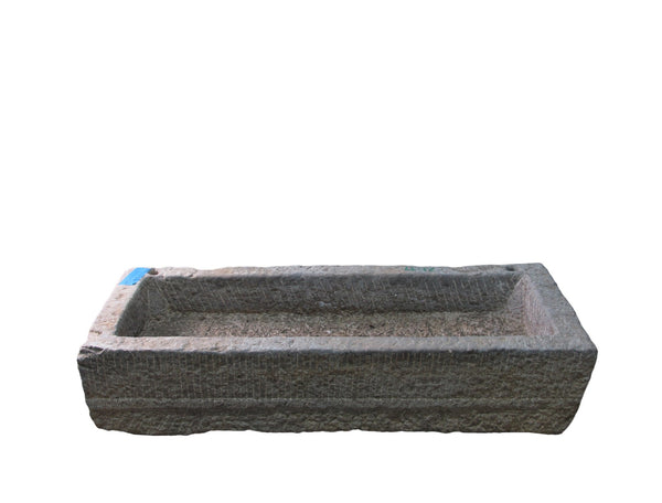 50" Inch Long Hand Chiseled Stone Trough 37 - Dyag East