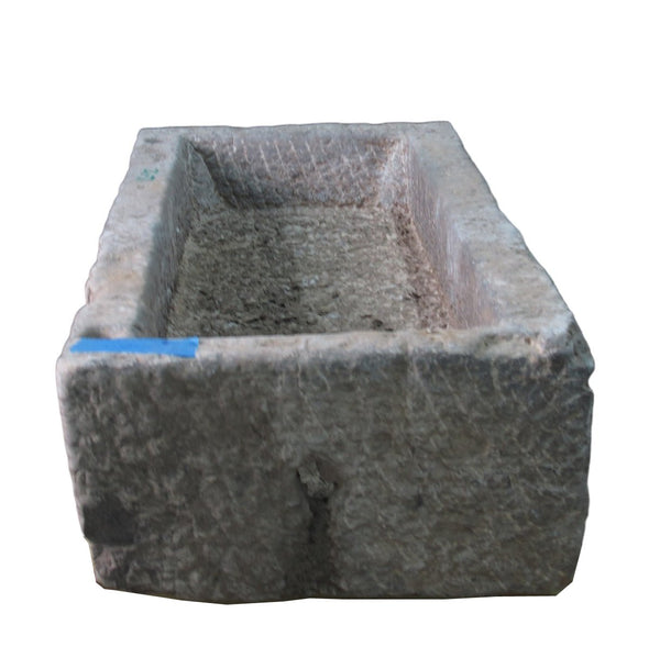 50" Inch Long Hand Chiseled Stone Trough 37 - Dyag East