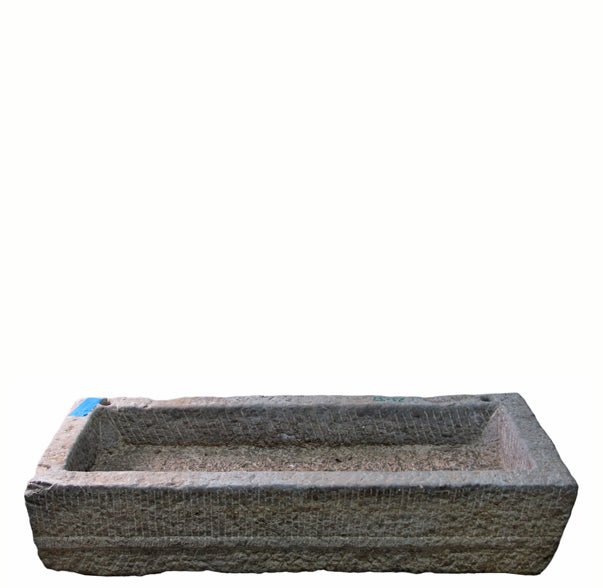 50" Inch Long Hand Chiseled Stone Trough 37 - Dyag East