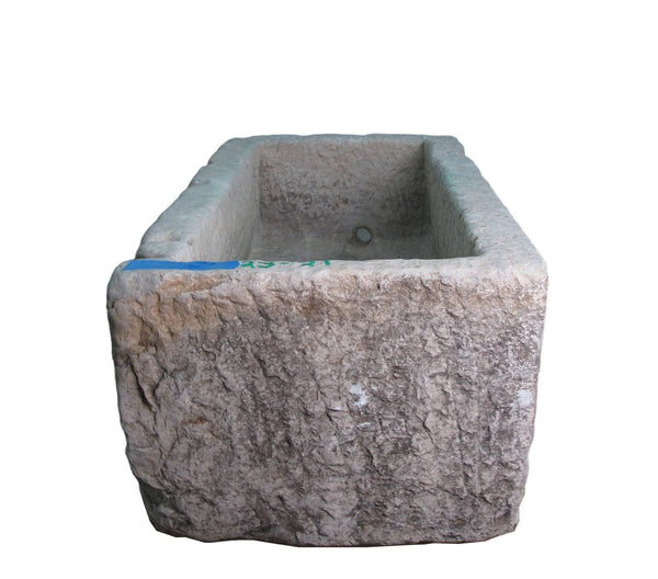 54" Inch Long Hand Chiseled Stone Trough 21 - Dyag East