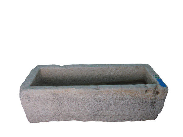 54" Inch Long Hand Chiseled Stone Trough 21 - Dyag East