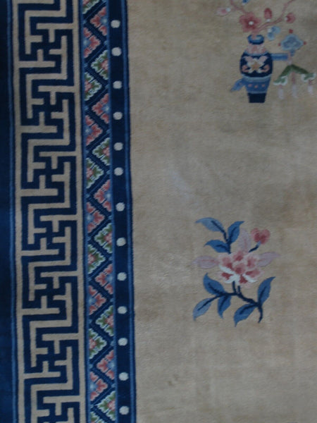 Vintage Chinese Art Deco Rugs: 12'5" x 9'2"