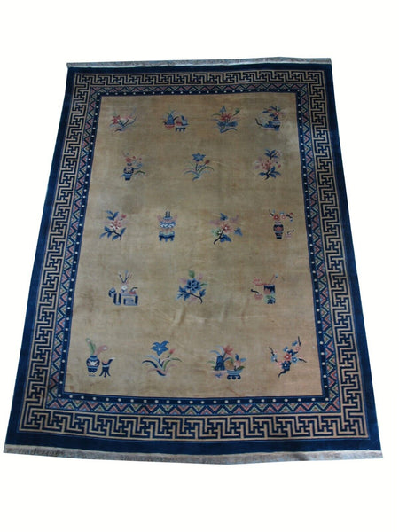 Vintage Chinese Art Deco Rugs: 12'5" x 9'2"