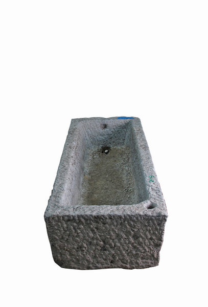 59" Inch Long Hand Chiseled Stone Trough 13 - Dyag East