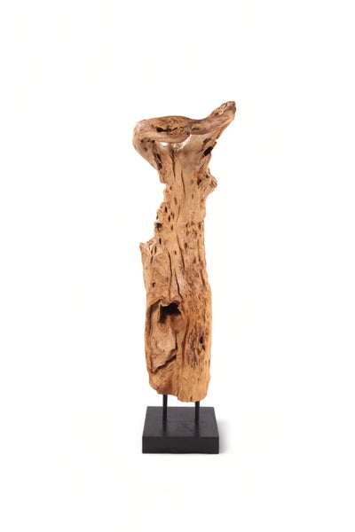 61" Inch Tall Organic Teak Natural Sculpture - Dyag East