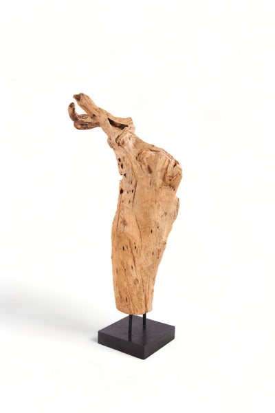 61" Inch Tall Organic Teak Natural Sculpture - Dyag East
