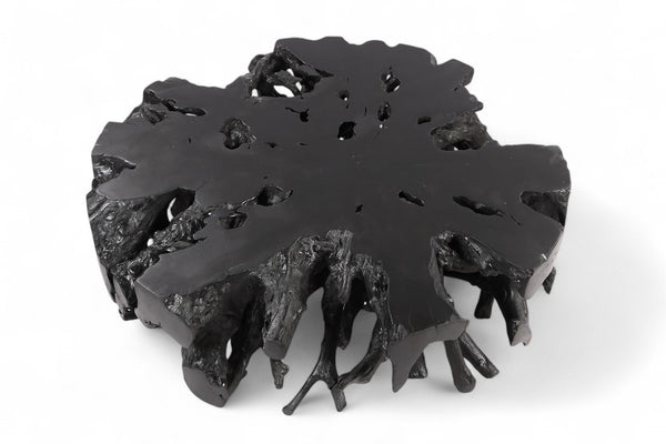 63" Inch D Round Black Organic Teak Root 3 - Dyag East