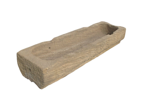 70" Inch Long Hand Chiseled Stone Trough 63 - Dyag East