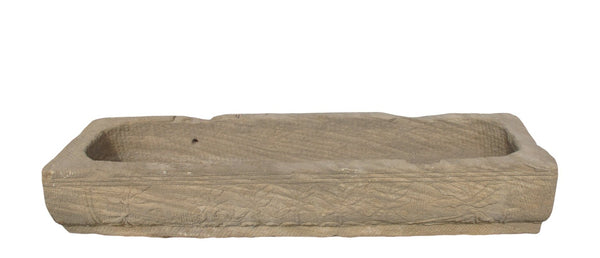 70" Inch Long Hand Chiseled Stone Trough 63 - Dyag East