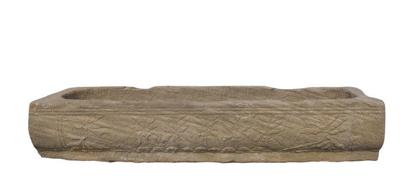 70" Inch Long Hand Chiseled Stone Trough 63 - Dyag East