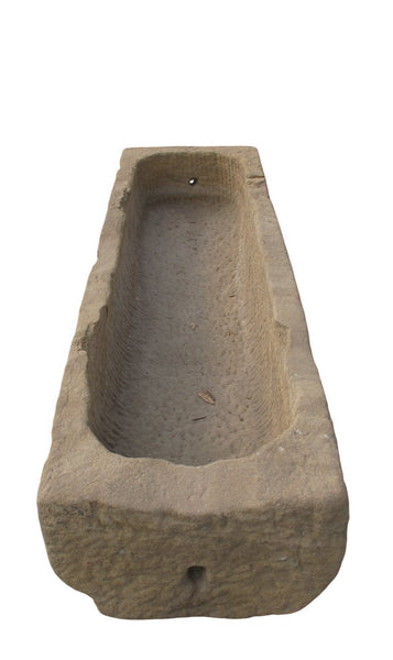 70" Inch Long Hand Chiseled Stone Trough 63 - Dyag East