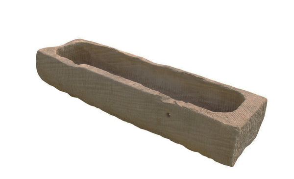 70" Inch Long Hand Chiseled Stone Trough 63 - Dyag East