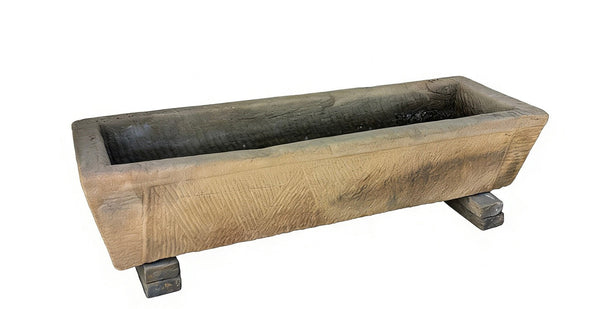 71" Inch Long Hand Chiseled Stone Trough 61 - Dyag East