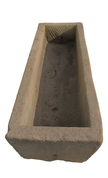 71" Inch Long Hand Chiseled Stone Trough 61 - Dyag East