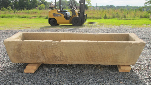 71" Inch Long Hand Chiseled Stone Trough 61 - Dyag East