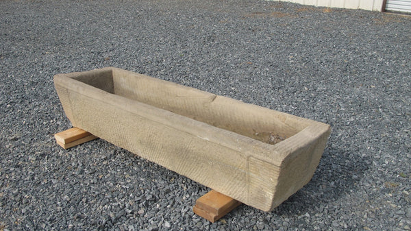 71" Inch Long Hand Chiseled Stone Trough 61 - Dyag East