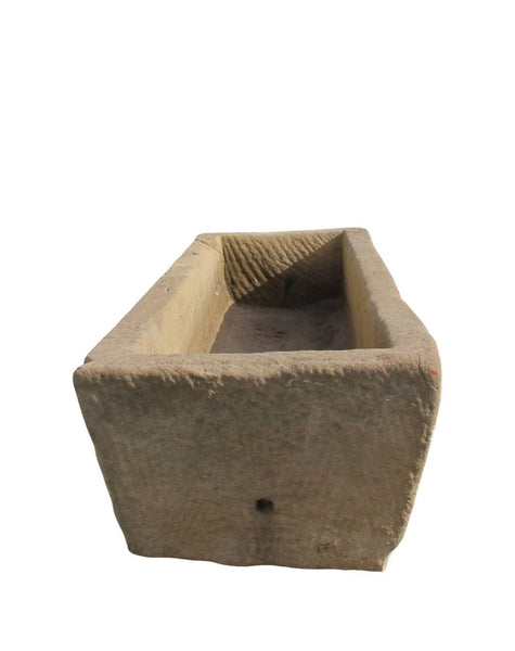71" Inch Long Hand Chiseled Stone Trough 61 - Dyag East