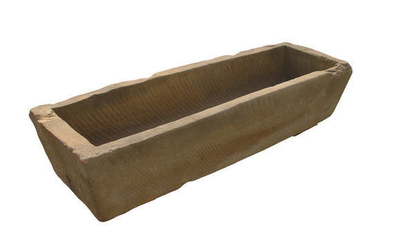 71" Inch Long Hand Chiseled Stone Trough 64 - Dyag East