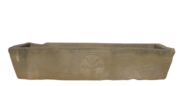 71" Inch Long Hand Chiseled Stone Trough 64 - Dyag East