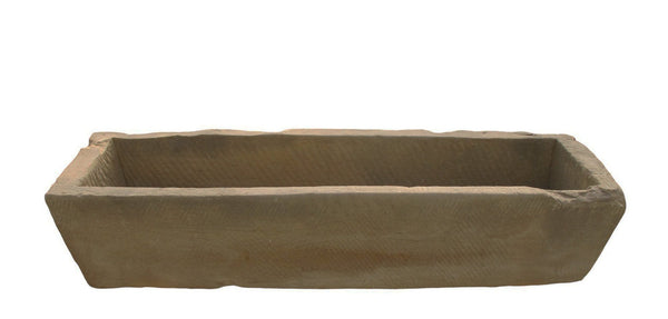 71" Inch Long Hand Chiseled Stone Trough 64 - Dyag East