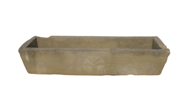 71" Inch Long Hand Chiseled Stone Trough 64 - Dyag East