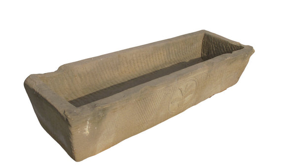 71" Inch Long Hand Chiseled Stone Trough 64 - Dyag East
