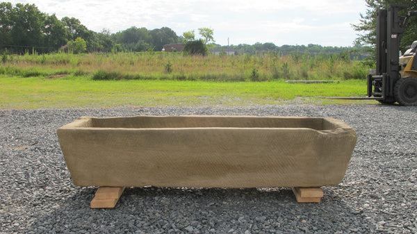 71" Inch Long Hand Chiseled Stone Trough 64 - Dyag East