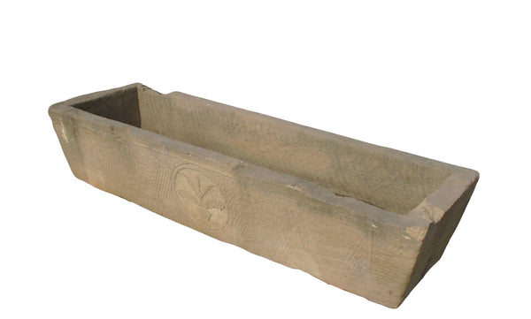 71" Inch Long Hand Chiseled Stone Trough 64 - Dyag East