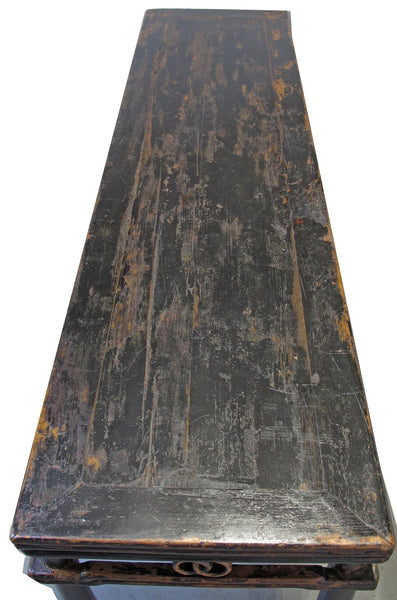 72" Long Antique Elm Console Table - Dyag East