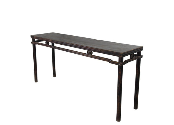 72" Long Antique Elm Console Table - Dyag East