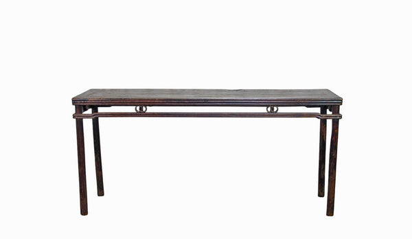 72" Long Antique Elm Console Table - Dyag East