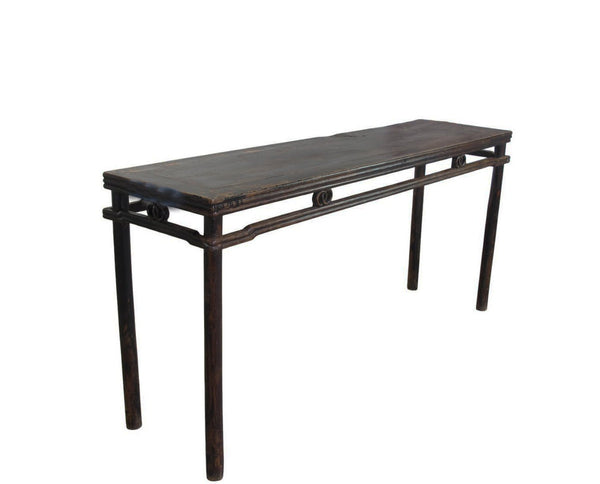 72" Long Antique Elm Console Table - Dyag East