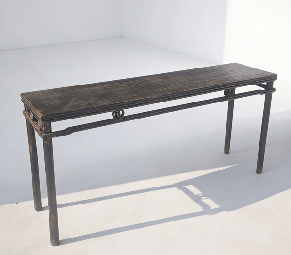 72" Long Antique Elm Console Table - Dyag East