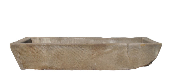 74" Inch Long Hand Chiseled Stone Trough 62 - Dyag East