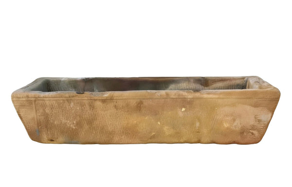 74" Inch Long Hand Chiseled Stone Trough 62 - Dyag East
