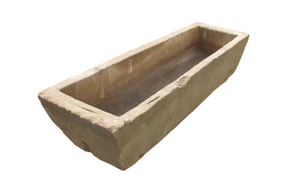 74" Inch Long Hand Chiseled Stone Trough 62 - Dyag East